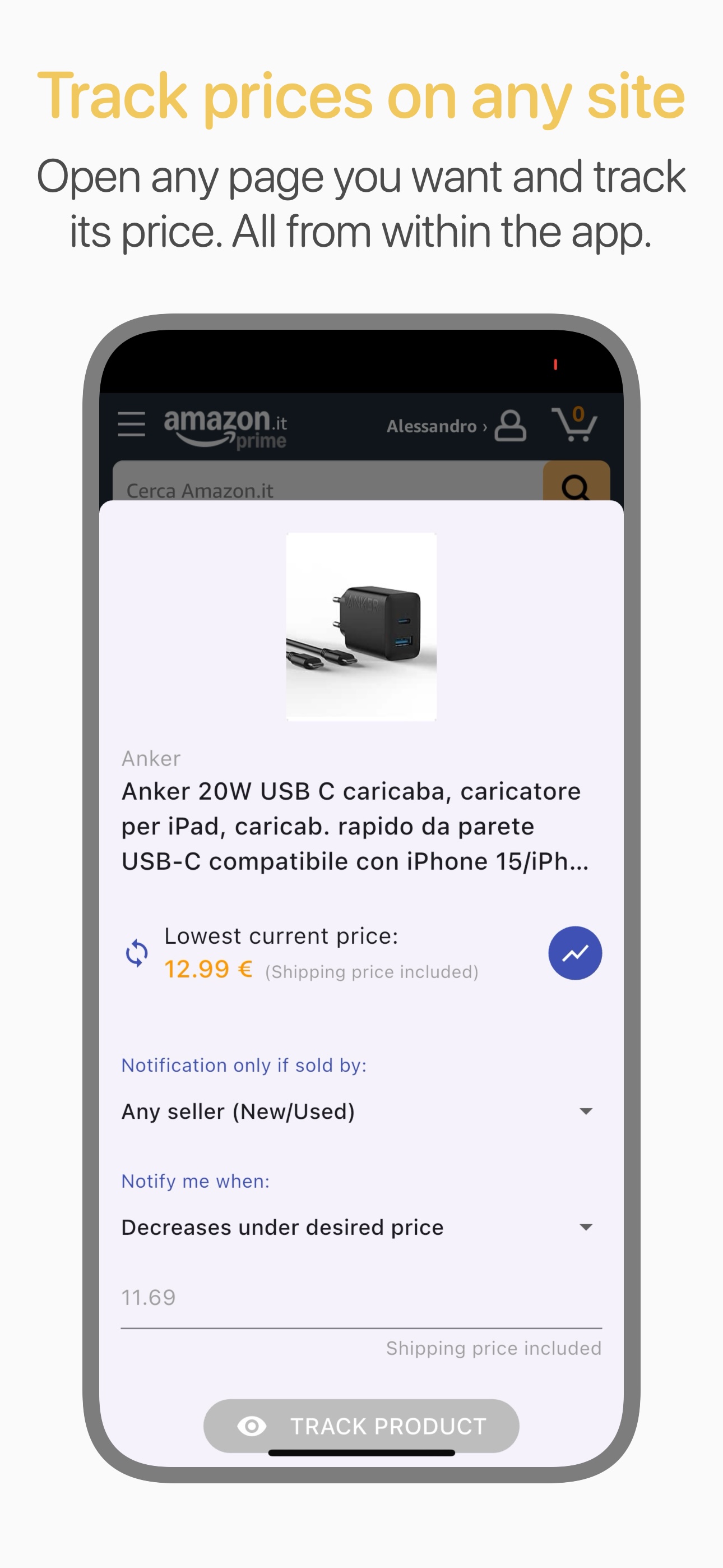 Reprice app screenshot 1